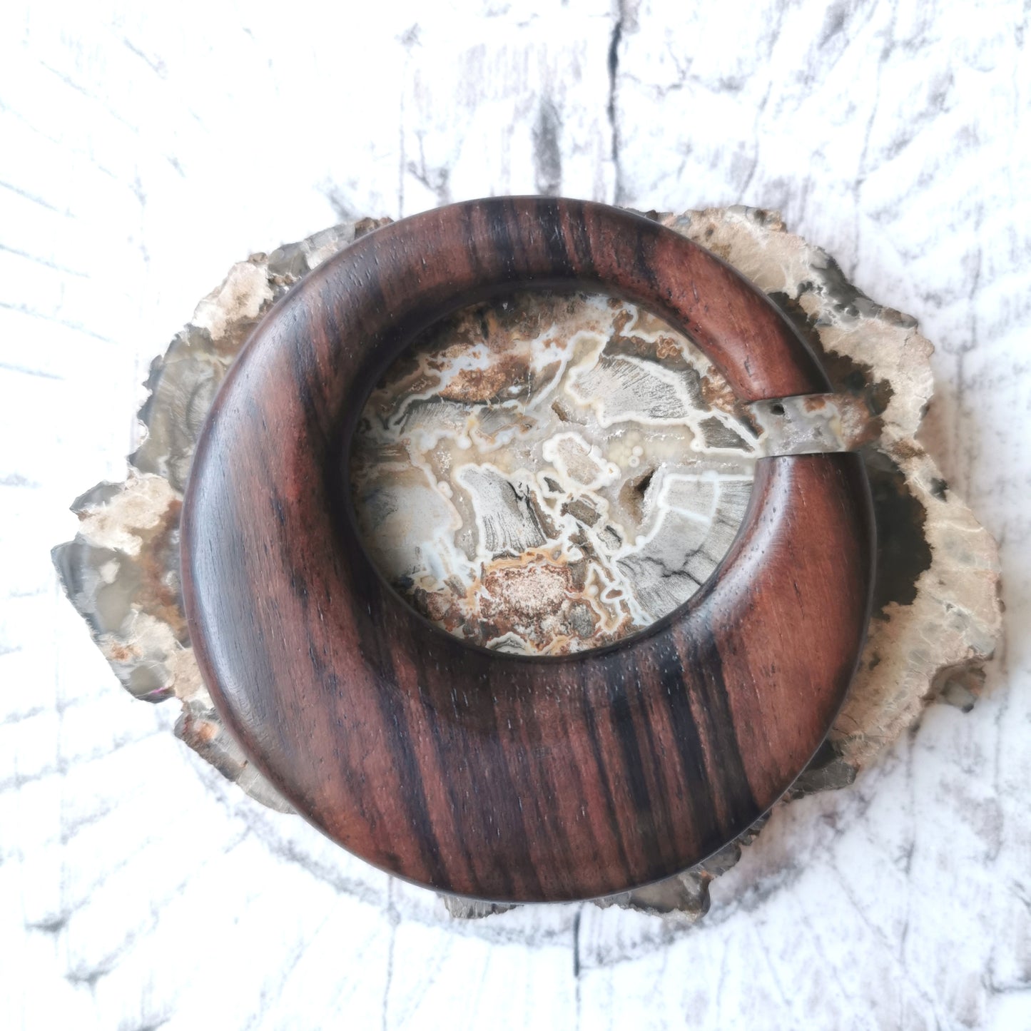 Wooden Circular Ear Hoop Stretcher