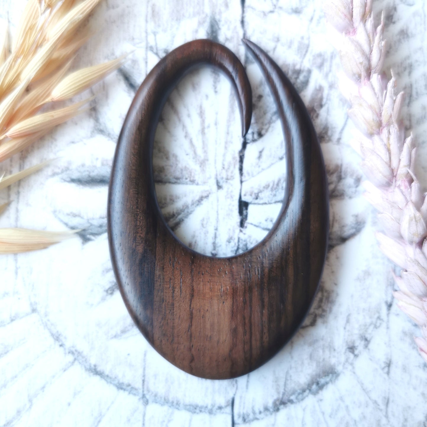 Wooden Oval Ear Hoop Stretcher