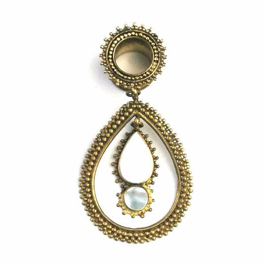 MAJESTIC Mother of Pearl & Brass Ear Tunnels | Plugs