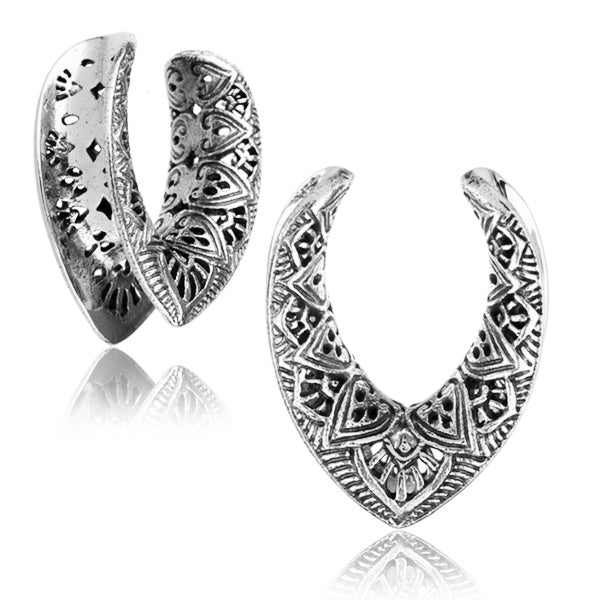 White Brass Filigree Ear Saddles