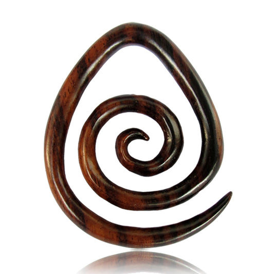 Narra Wood Spiral Ear Stretcher