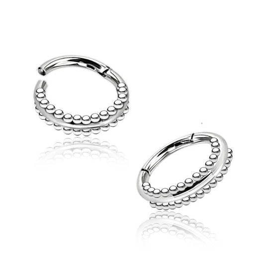 Stainless Steel Ring Multi Piercing Ring - Dotted