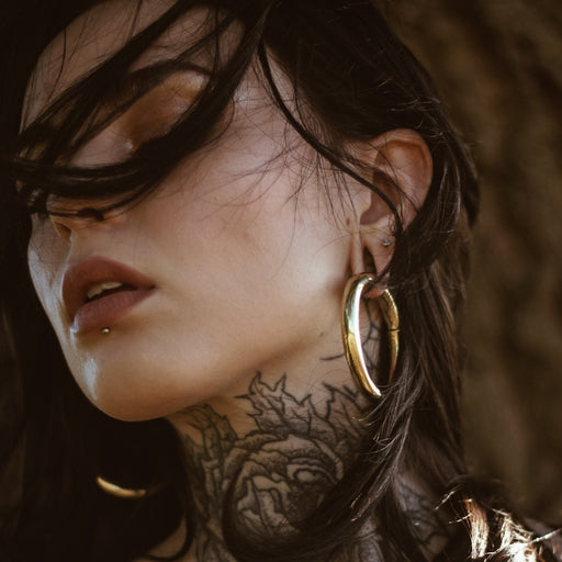 4mm Brass Ear Weights Hoops - Orion