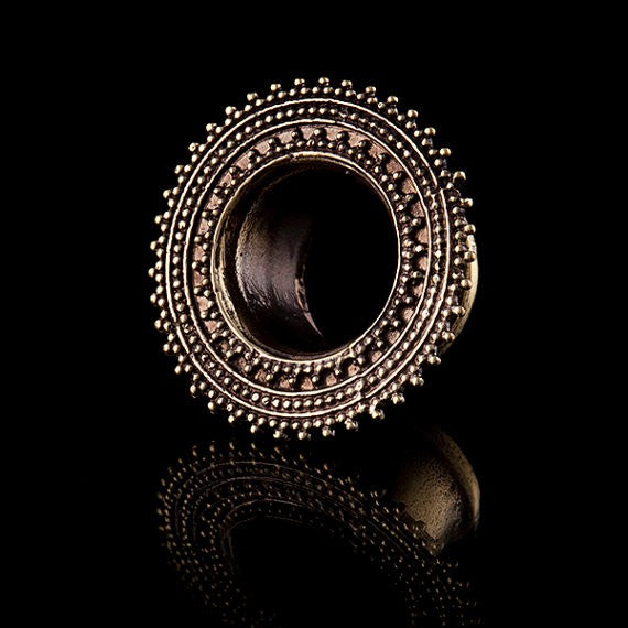 Triple Afghan Brass Ear Tunnels - Plugs - Eyelets