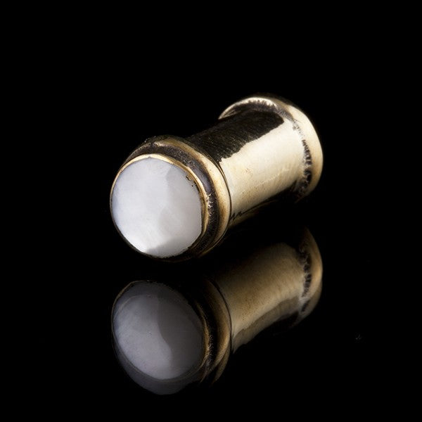 Mother of Pearl Shell & Brass Ear Plug