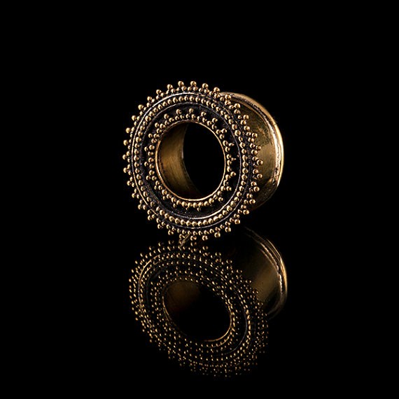 Afghan Brass Ear Tunnels - Plugs - Eyelets