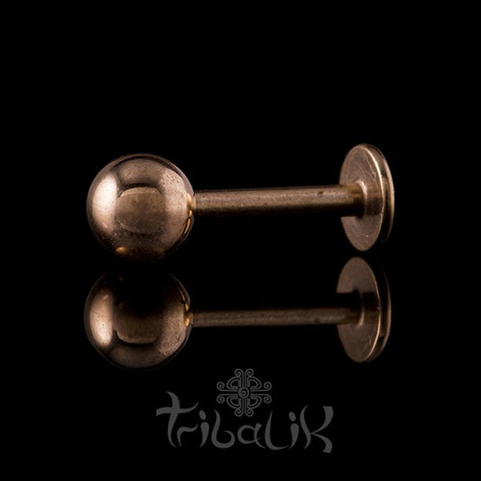 Rose Gold Plated Stainless Steel Spike Labret | Lip Bar