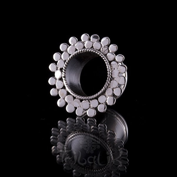 Silver Sun Ear Tunnel - 14mm