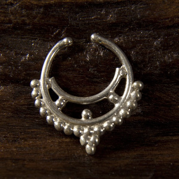 Faux / Fake Silver Septum Ring -Nitika