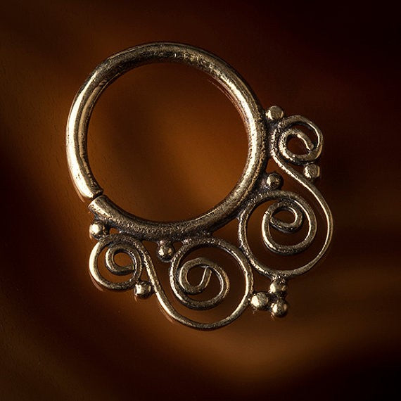 Filigree on sale septum ring