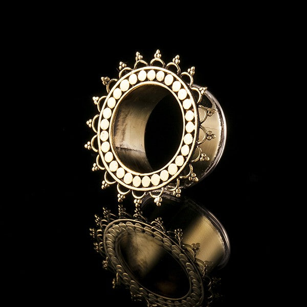 Desert Queen Ornate Brass Ear Tunnels - Plugs - Eyelets