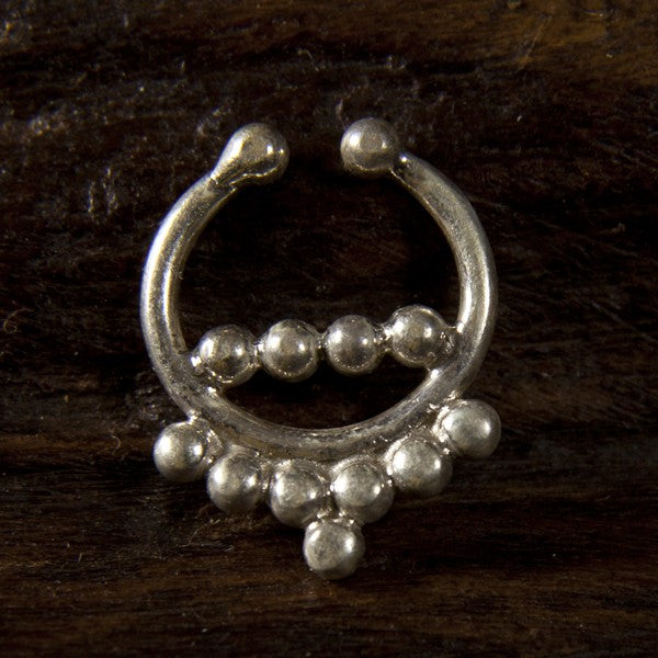 Silver Faux / Fake Septum Ring- Piaroa