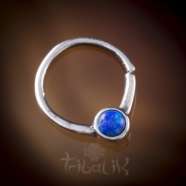 Silver Septum Ring For Pierced Nose