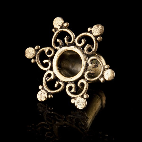 My Diva Heart Brass Ear Tunnel - Eyelet
