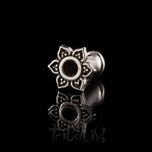 Lotus Petal White Bronze Ear Tunnels - Plugs - Eyelets