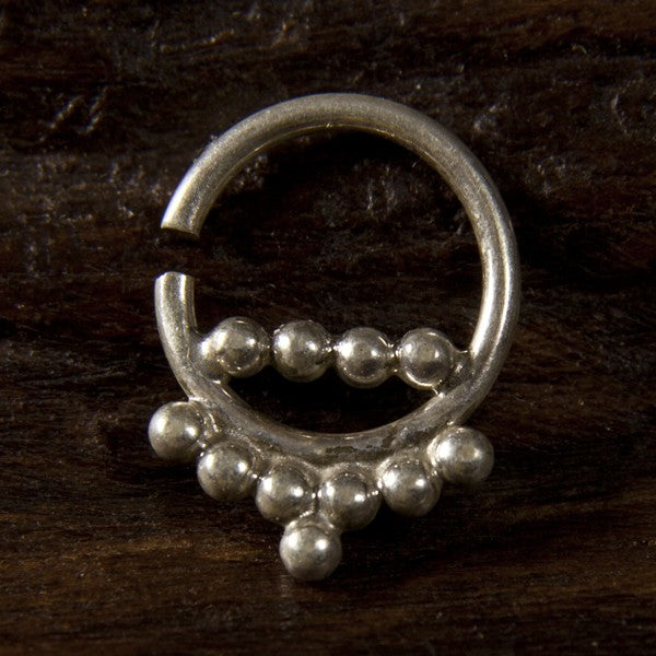 Piaroa Silver Septum for Pierced Nose