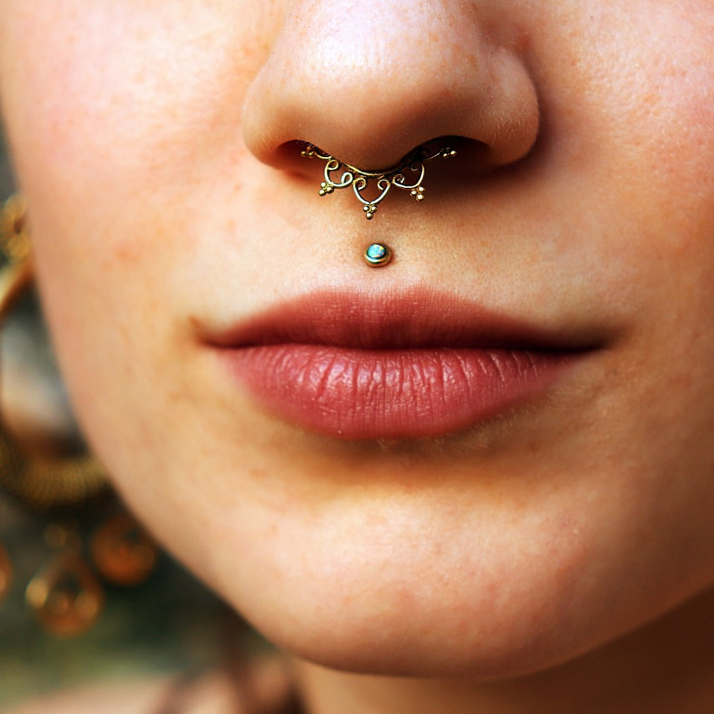 brass mandala septum 