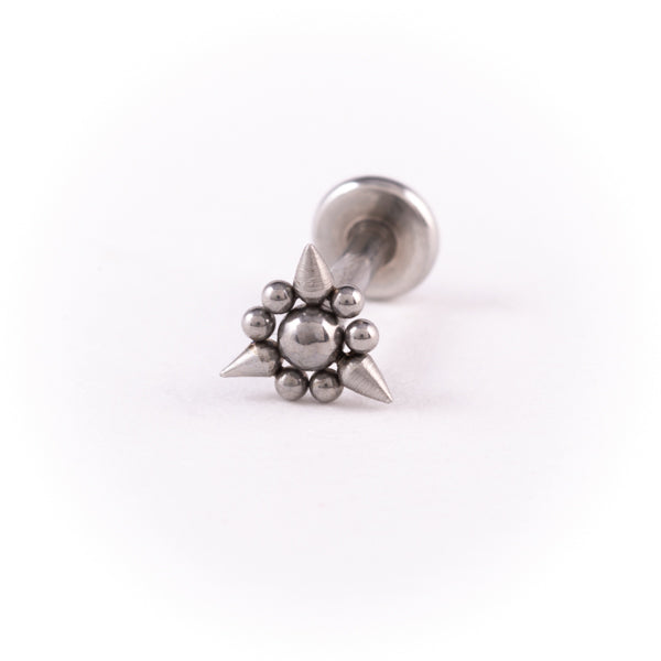 Stainless Steel Flat Back Multi Piercing - Triangle Spike