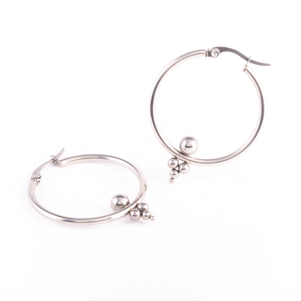 Stainless steel earrings - Triangle Dots