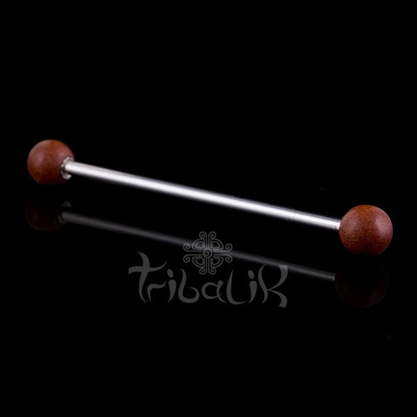 Ebony Wood Industrial Bar | Stainless Steel