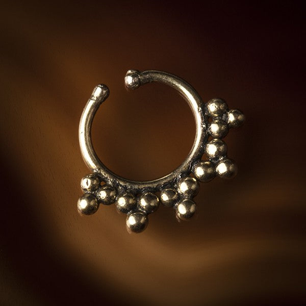 gold fake septum ring