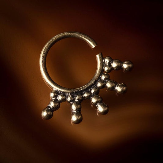 SHIPIBO Brass septum for pierced nose 1.2mm brass jewelry