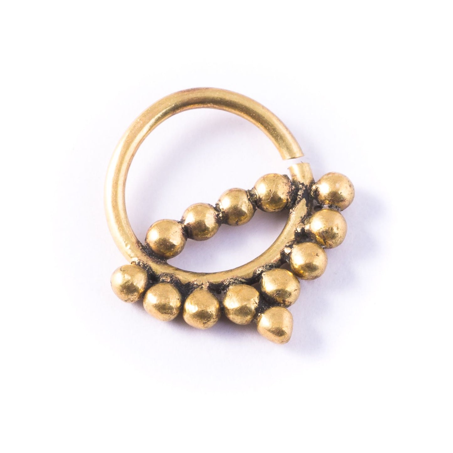 Piaroa Gold Septum for Pierced Nose - 1.2mm