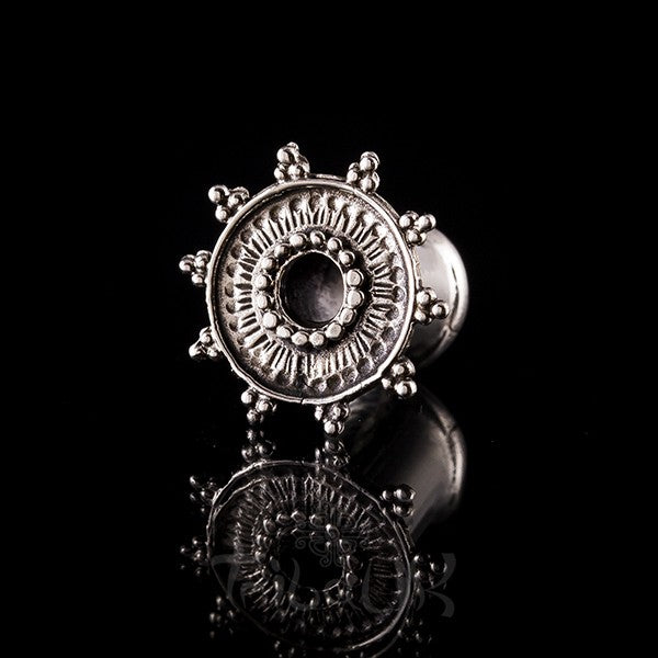 Ornate White Bronze Ear Tunnels - Plugs - Eyelets