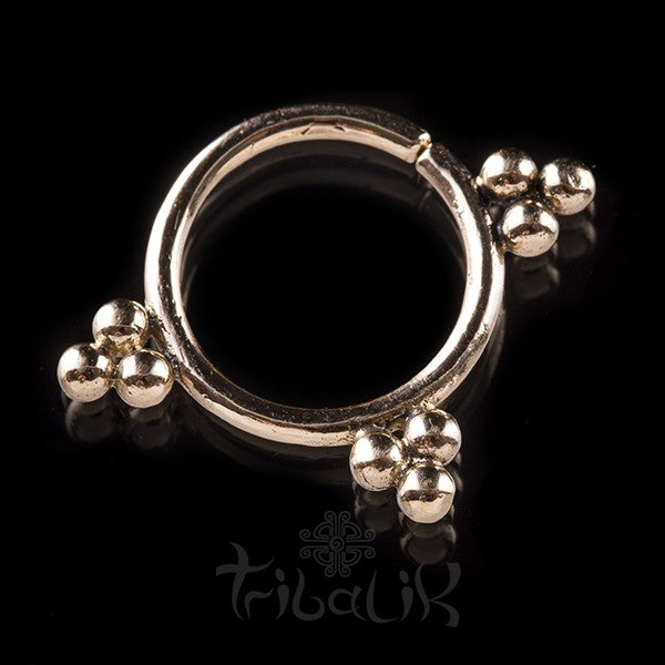 LOKONO 14k Solid Gold Septum Ring