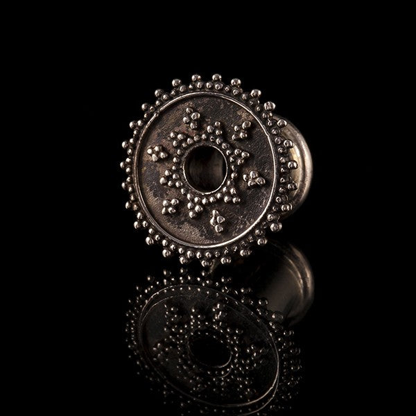White Metal Ear Tunnels - Plugs - Eyelets