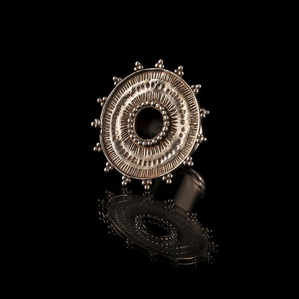 Ornate White Bronze Ear Tunnels - Plugs - Eyelets