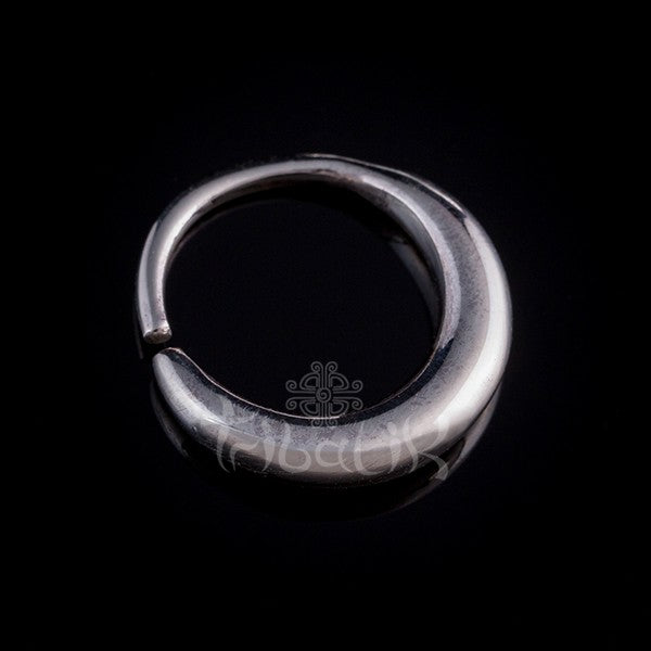 Silver Septum Ring for Pierced Nose - 1mm