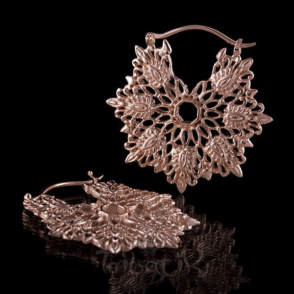 18K Rose Gold Plated 'COPO' Hoop Earrings