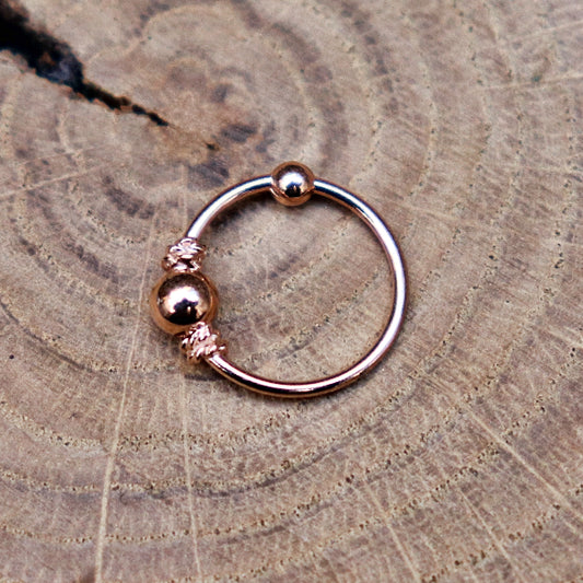 rose gold nose ring septum