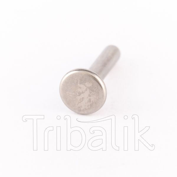 Titanium Flat Back Bar For Threadless Piercing Jewellery Silver or Gold