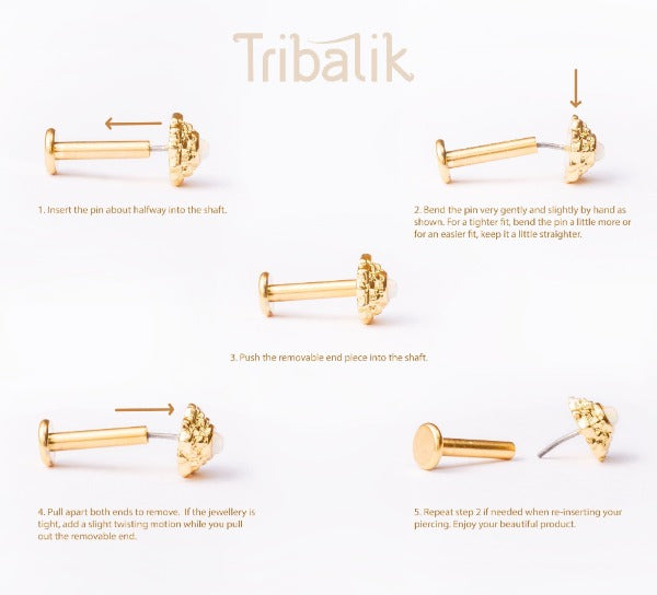 how to wear a threadless end