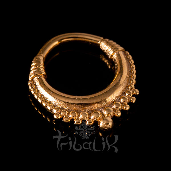 tribal septum gold clicker