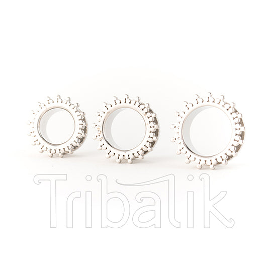 Stainless Steel Ear Tunnel Silver