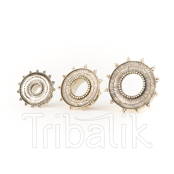 Radiance Ornate White Bronze Ear Tunnels - Plugs - Eyelets