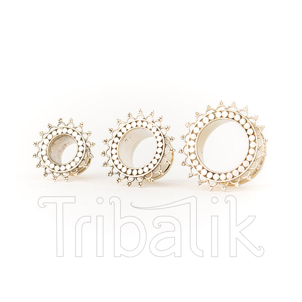 Desert Queen White Bronze Ear Tunnels - Plugs - Eyelets