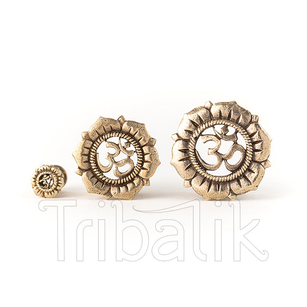 Ohm Namah White Bronze Ear Tunnels - Plugs - Eyelets