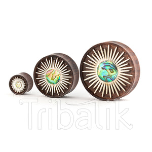 Tunnel D'Oreille En Bois Naturel Brown - Écarteur 8mm à 25mm (0g à 1") - Piercing Organique Homme Femme, Style Vintage