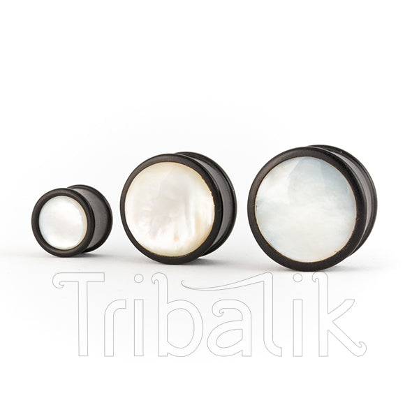 Arang Wood and Mother of Pearl Shell Plug