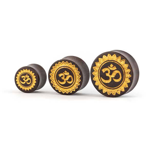 Om Shanti Tamarind Wood Ear Plug