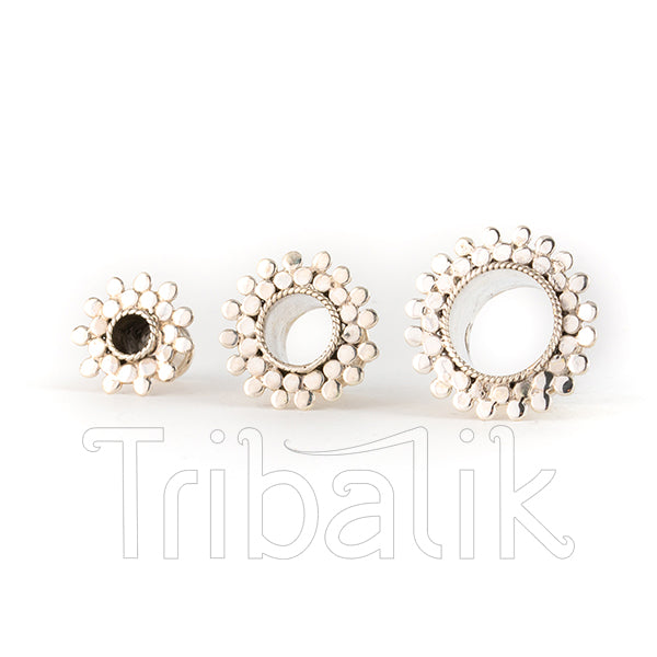 Silver Sun Ear Tunnel - 14mm