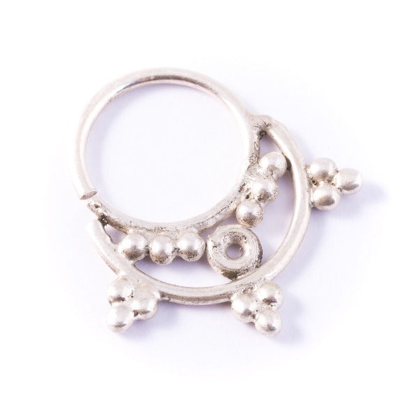 Arara Silver Septum for Pierced Nose - 1.2mm