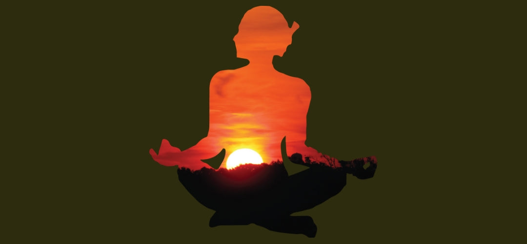 meditating lady image