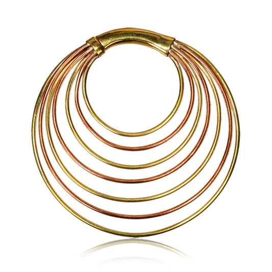 INFINITE 2 Dimensional Brass And Copper Hoop Earrings