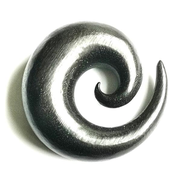 Black Arang Wood Spiral Ear Expander Vegan Organic Stretcher Jewellery