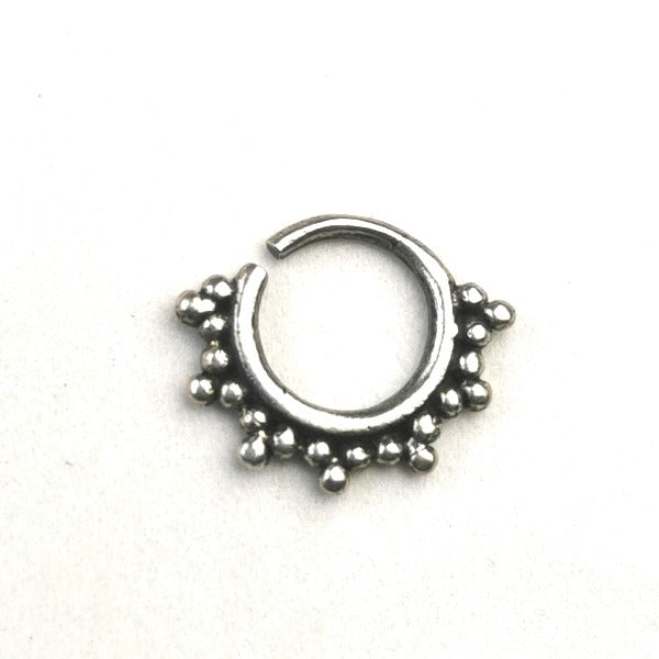 Sterling Silver Dotted Tragus Ring